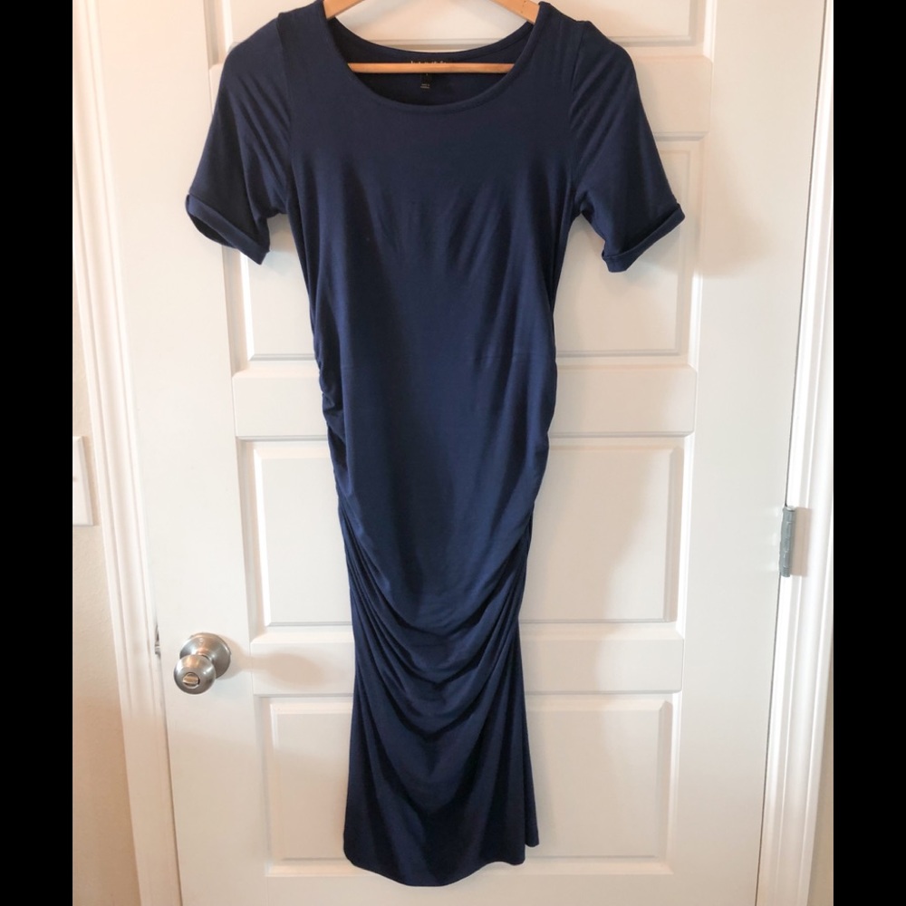 Isabella Oliver Maternity Blue Dress
